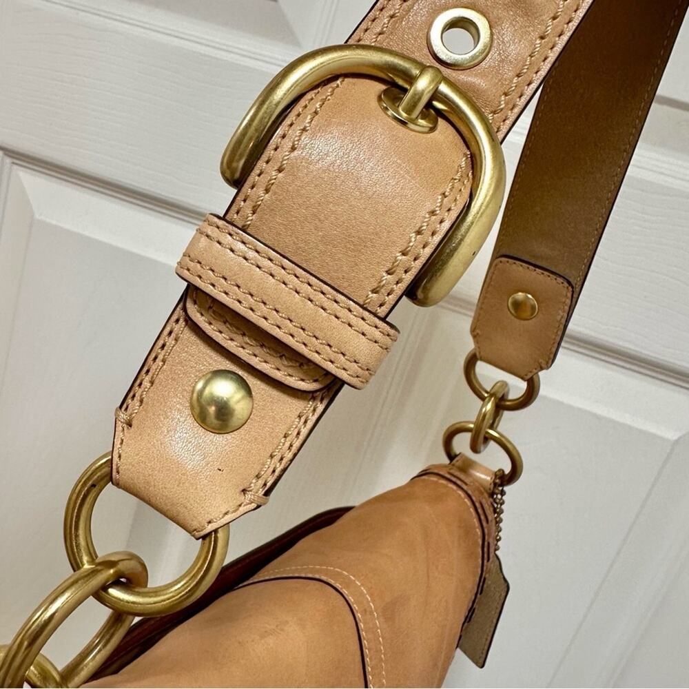 Coach Legacy Soho Buckle Flap Woven Leather Large Hobo Shoulder Bag Vintage Y2K - Picture 9 of 12